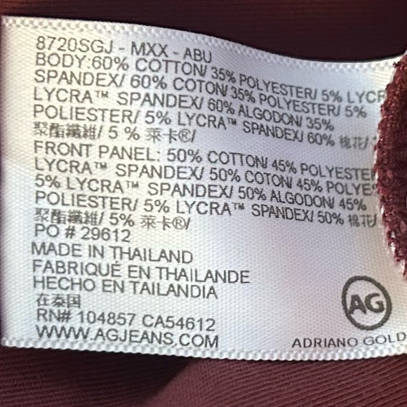 AG - Green Label Mens Maroon Short Sleeve Golf Polo with Pocket (Size: Large) - Picture 5 of 8